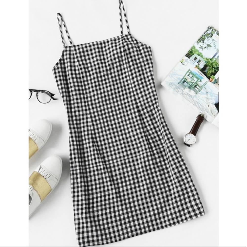Gingham print dress